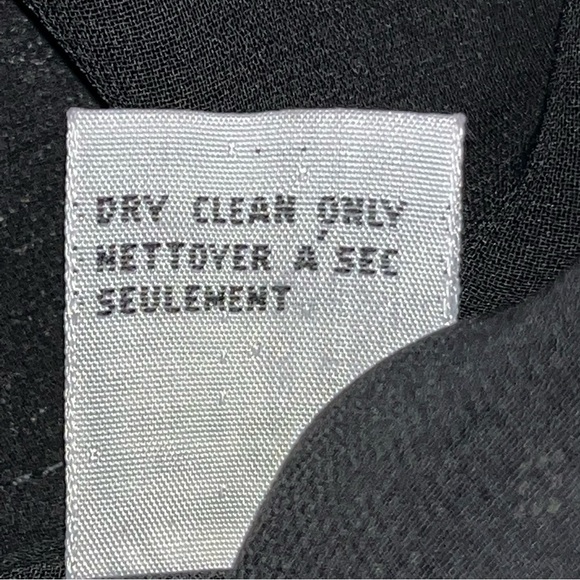 NEW Talbots Black Silk Short Sleeve Blouse - Picture 6 of 8